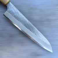 Custom Nigara Hamono SG2 Migaki Tsuchime Kiritsuke 240 mm - Mun Ebony and horn