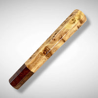 Japanese Knife handle (wa handle) for 165-210 mm : Japanese elm burl and ringed gidgee