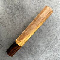 Custom Japanese Knife handle (wa handle) for 165-210mm - Olive and desert ironwood