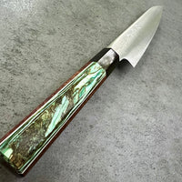 Custom Shigeki Tanaka Aogami No.2 Petty Knife 135mm - Hempwood and curly maple
