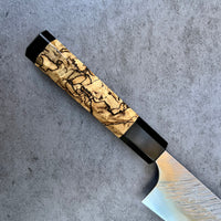 Custom Yu Kurosaki Fujin SG2 Hammered Gyuto 210 - Spalted hackberry