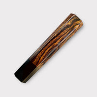 Custom Japanese Knife handle (wa handle) for 165-210mm: Desert Ironwood and horn
