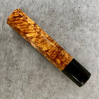 Custom Japanese Knife handle (wa handle) for 210mm - Amboyna burl and horn