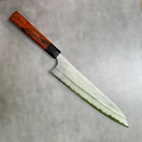 Custom Masakage Yuki Nashiji Shirogami #2 Gyuto 240mm - Ironwood and horn