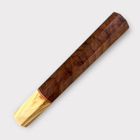 Custom Japanese Knife handle (wa handle) for 165-210mm: Yucatán rosewood and olive wood