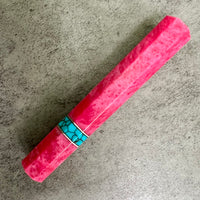 Custom Japanese Knife handle (wa handle) for 165-210mm : Pink and turquoise