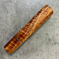 Japanese Knife handle (wa handle) for 240mm - Curly Hawaiian Koa with copper