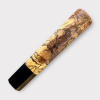 Custom Japanese Knife handle (wa handle) for 165-210mm: Spalted Sycamore and horn