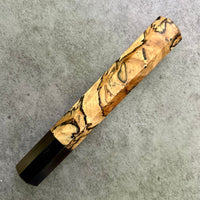 Custom Japanese Knife handle (wa handle) for 165-210mm : Spalted Tamarind and horn