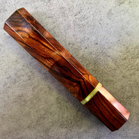 Custom Japanese Knife handle (wa handle) for 165-210mm : Desert Ironwood and Vintage poker chip