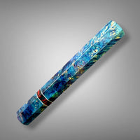 Custom Japanese Knife handle (wa handle) for 240-260mm : Double dyed box elder burl (Block BE121)