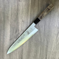 Shigeki Tanaka Ginsan Nishiiji Gyuto 240mm - Black Dyed Mango and horn