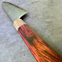 Custom Nakagawa B1 Damascus Gyuto 240mm - Beautiful Siamese rosewood and blonde horn