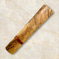 Custom Japanese Knife handle for 240-260mm: Spalted Sycamore and Thuya Burl