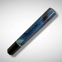 Custom Japanese Knife handle (wa handle) for 240-260mm : Dyed spalted maple, horn and vintage poker chip