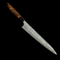 Custom Masakage Kumo Damascus VG10 Sujihiki 270 mm - Figured ebony and horn