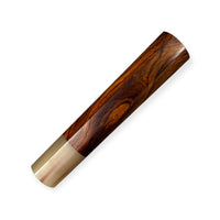 Custom Japanese Knife handle (wa handle) for 165-210 mm: Cocobolo and Blonde Horn (shield shape)