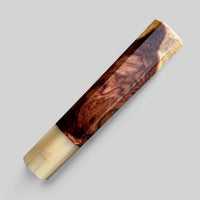 Custom Japanese Knife handle (wa handle) for 165-210 mm : Cocobolo burl and blonde horn