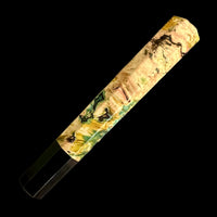 Custom Japanese Knife handle (wa handle) for 165-210mm : Box elder burl and buffalo horn
