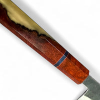 Custom Sugi Fujiwara W1 150mm petty - Bloodwood burl hybrid