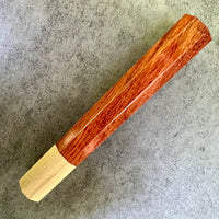 Custom Japanese Knife handle (wa handle) for 240mm - Bubinga and holly