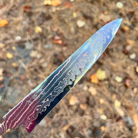 Hatsukokoro Hayabusa Rainbow Damascus B2 Petty 150 mm - Blade Only
