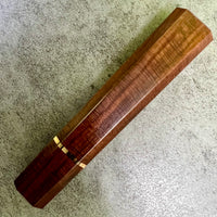 Custom Japanese Knife handle (wa handle) for 165-210mm : Micro-curl Siamese rosewood and hackberry