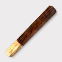 Custom Japanese Knife handle (wa handle) for 165-210mm: Yucatán rosewood and olive wood