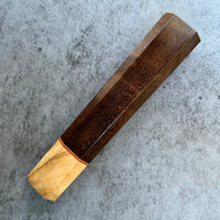 Custom Japanese Knife handle (wa handle) for 165-210 mm knife : Claro walnut and olive