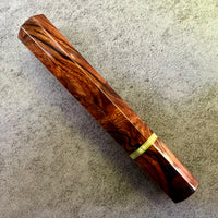 Custom Japanese Knife handle (wa handle) for 165-210mm : Desert Ironwood and Vintage poker chip