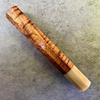 Custom Japanese Knife handle (wa handle) for 240mm - Excellent quality Koa and blonde horn