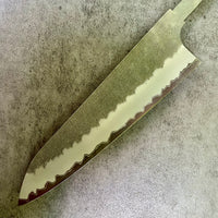 Nigara Hamono Aogami Super Migaki Tsuchime Gyuto 210 mm - Blade Only