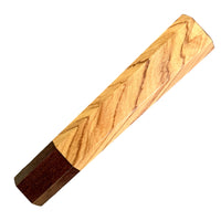 Custom Japanese Knife handle (wa handle) for 240-260 mm - Wild olive and Brazilian ebony