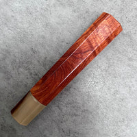 Custom Japanese Knife handle (wa handle) for 240mm - Siamese Rosewood and horn