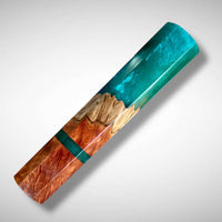 Custom Japanese Knife handle (wa handle) for 165-210 mm: Red mallee burl hybrid