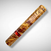 Japanese Knife handle (wa handle) for 165-210 mm : Double dyed maple burl with Acrylester and nickel silver
