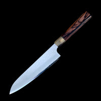 Custom Nigara Hamono SG2 Migaki Tsuchime Kiritsuke 240 mm - Mun Ebony and horn