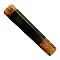 Custom Japanese Knife handle (wa handle) for 165-210mm : Gabon ebony and Amboyna burl