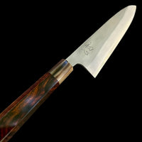 Custom Yoshikane Shiro 2 Nashiji Gyuto 240mm - Desert Ironwood and marbled horn