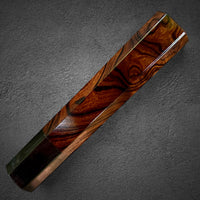 Custom Japanese Knife handle (wa handle) for 210mm - Desert Ironwood burl and horn