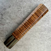 Custom Japanese Knife handle (wa handle) for 240mm - Chocolate Koa and marbled horn