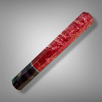 Japanese Knife handle (wa handle) for 240 mm : Box elder burl and curly maple