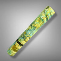 Custom Japanese Knife handle (wa handle) for 165-210 mm: Box elder burl and infused carbon fiber