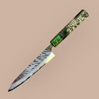 Custom Yu Kurosaki Fujin VG10 150 mm chef petty/utility - Buckeye burl