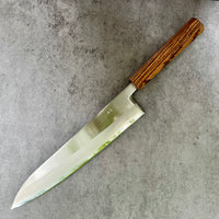 Custom Tsunehisa stainless clad white 2 Gyuto 240mm - Zebrawood