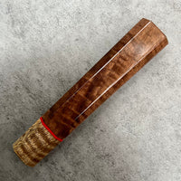 Custom Japanese Knife handle (wa handle) for 240mm - Curly Claro Walnut