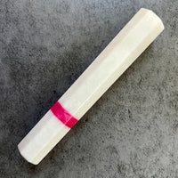 Custom Japanese Knife handle (wa handle) for 165-210mm : White Pearl and Pink