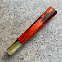 Hanoi Made Custom Japanese Knife handle (wa handle) for 240 : Siamese Rosewood and marbled horn