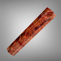 Custom Japanese Knife handle (wa handle) for 165-210 mm: Maple Burl and vintage poker chip | Sugi Cutlery