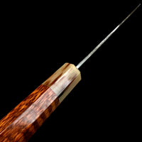 Custom Sukenari SG2 240mm Gyuto with Snakewood and Marbled Horn